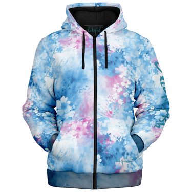 Chokefish™ Microfleece Zip-Up Hoodie Acid-Wash Colors-008B